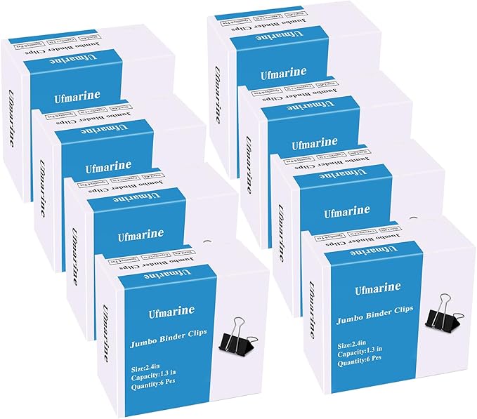 Ufmarine Extra Large Binder Clips 2.4 Inch Length, Jumbo Binder Clips - Image 5