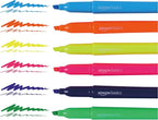 Amazon Basics Highlighters, Fluorescent Ink, Chisel Tip, School Supplies - Image 5