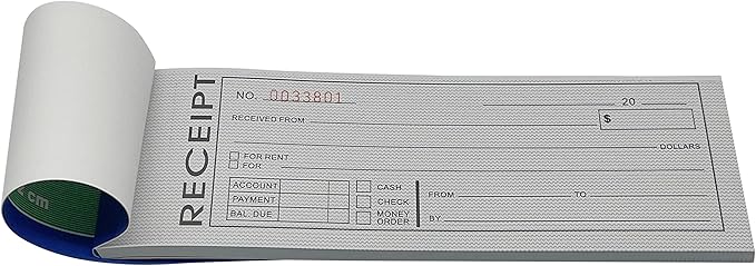 Cotton Fly 10 Pack Pre-Numbered Money and Rent Receipt Book, 2-Part Carbonless - Image 6