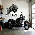 Custom Motorcycle Metal Signs Personalized Dirt Biker Name Sign Custom Garage - Image 2