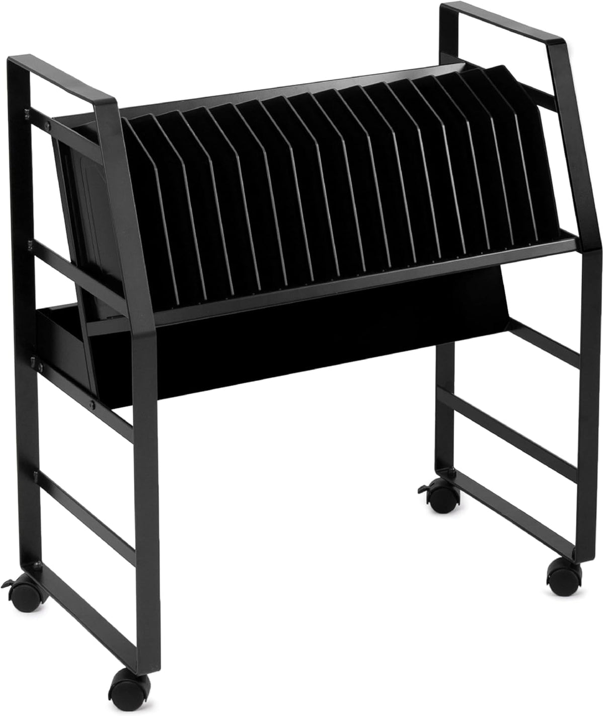 Line Leader 16-Device Charging Cart for Laptops and Chromebooks®, Black