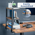 VIVO Clamp-on 13 inch Above or Below Desk 2-Tier Shelving Unit - Image 5