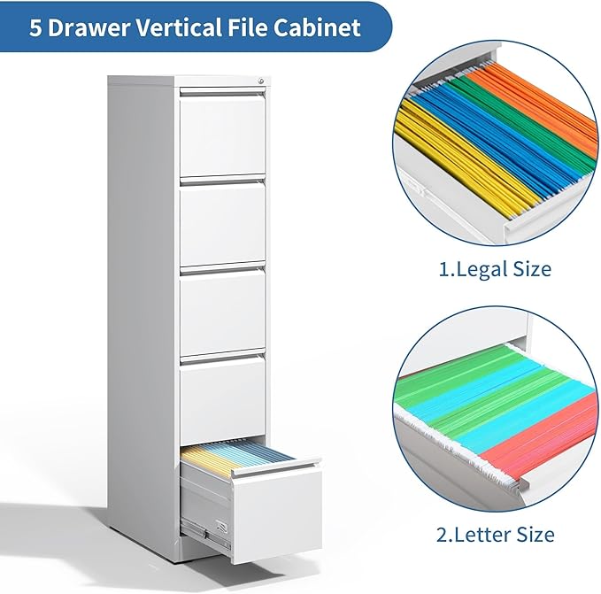 FLIXELIO 5 Drawer File Cabinet - Image 6