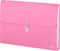 Accordion File Organizer Pink, 7 Pocket Expanding File and Cover Folder by ENDAY
