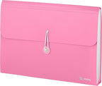 Accordion File Organizer Pink, 7 Pocket Expanding File and Cover Folder by ENDAY