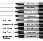 Dabo&Shobo Permanent Markers, 160 Pack Black Permanent Markers Bulk, Fine Tip - Image 3