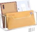 BEYGORM Acrylic Mail Organizer for #10 Envelopes, 2-Slot Wall-Mounted & by BEYGORM