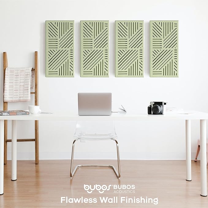 BUBOS 4 Pack Thickened Acoustic Panels, 23.6''x11.8'' Self-Adhesive Sound - Image 9