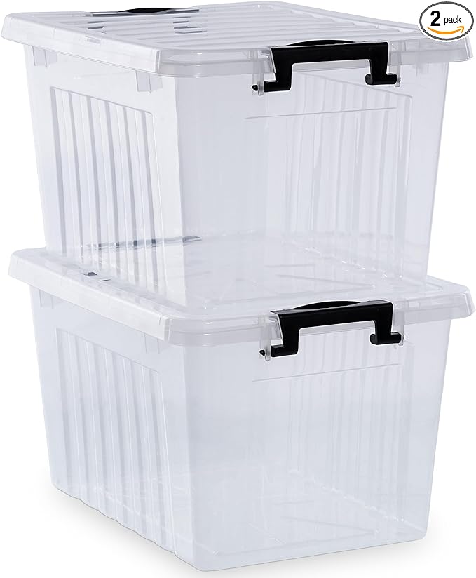 Citylife 22 QT Clear Plastic Storage Bins by Anywish