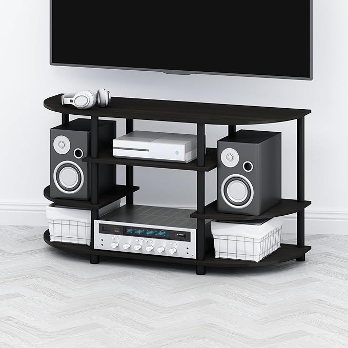 Furinno TOMI TV Stand, Corner Entertainment Center, TV Console - Image 5