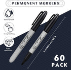 Thenshop 60 Pack Black Permanent Markers Bulk - Image 3