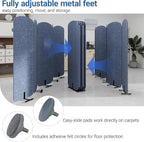 Natwind 5 Panel 122.8 x 71 in Office Room Privacy Protect Space Divider - Image 5