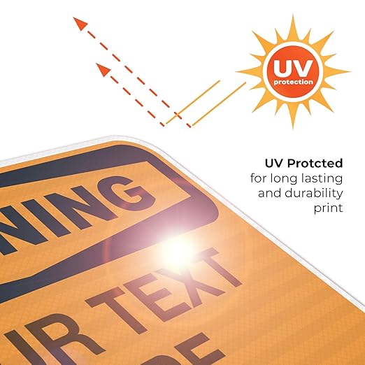 Custom Warning Sign, OSHA Sign, 12x18 Inches, 3M EGP Reflective .063 Aluminum - Image 7