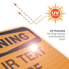 Custom Warning Sign, OSHA Sign, 12x18 Inches, 3M EGP Reflective .063 Aluminum - Image 7