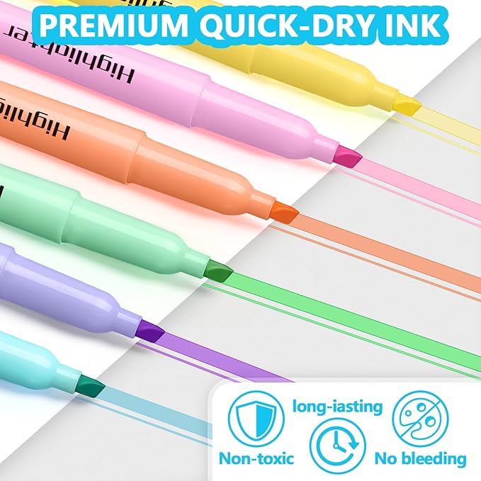 YEGEER Highlighters Bulk, Chisel Tip Dry-Quickly Highlighter Markers, Office - Image 4