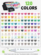 AEDAGA 120 Colors Alcohol Markers - Image 4