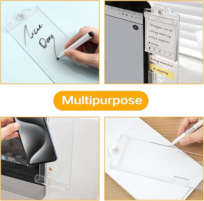 Monitor Memo Boards for Computer, Whole Transparent 2 Pack Multifunction - Image 6