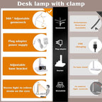 AKRRYR Led Desk Lamp for Home Office, 24W Bright Eye-Caring Desk Light - Image 5