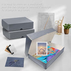 Lineco, 11x17 Clamshell Archival Folio Storage Box, Acid-Free - Image 6