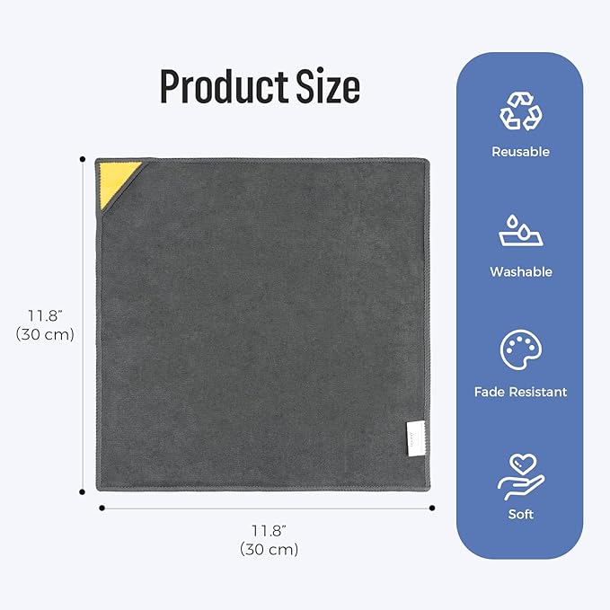 loukin 2 Pack Magnetic Whiteboard Cleaning Cloth, Dry Erase Cleaning Cloth - Image 6