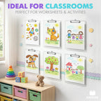 KIGGOS Acrylic Clipboards 12.5 x 9, Clear 6 Pack Letter Size Clip Boards with Low Profile Metal Clips, Hold up to 100 Sheets, Lightweight Set for Classroom, School, Office and Home