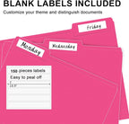 File Folder, RAZCC 150 Pack 1/3 Cut Tab File Folders Letter Size, Folders - Image 4