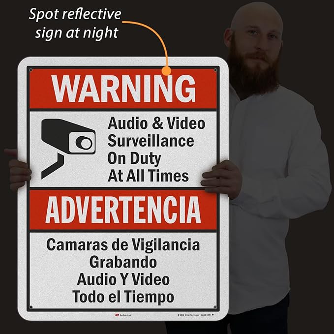 SmartSign 30 x 24 inch “Warning - Image 5