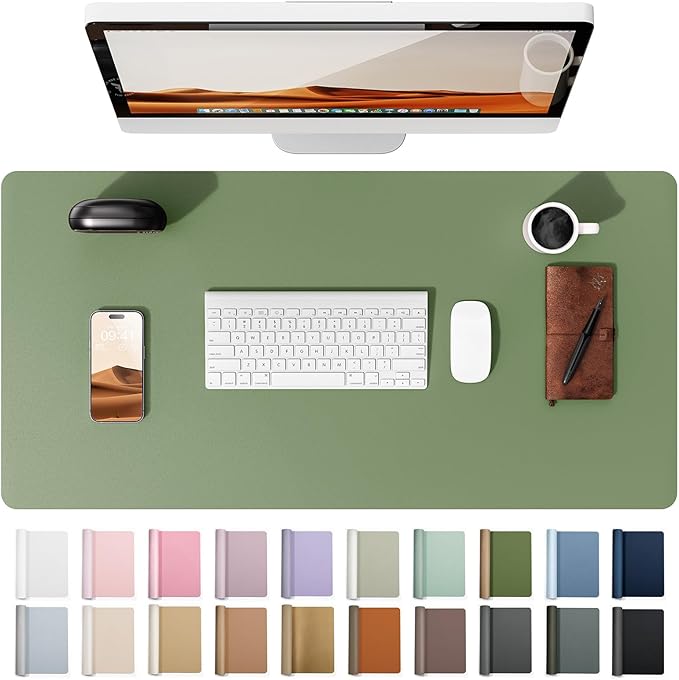 YSAGi Leather Desk Protector, Office Mat, Large Mouse Mat, Non-Slip PU Leather by YSAGi