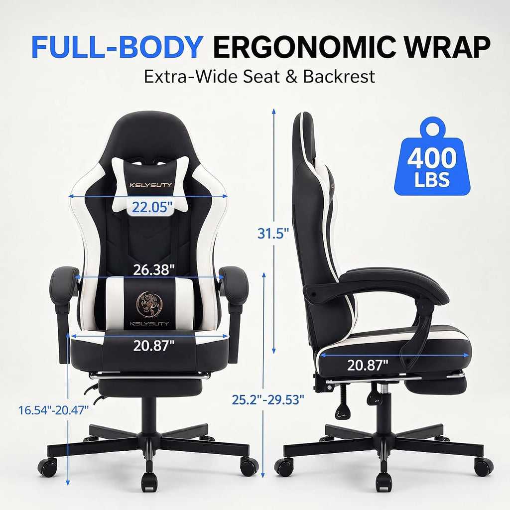 desk computer gaming chair - high back ergonomic shown in use