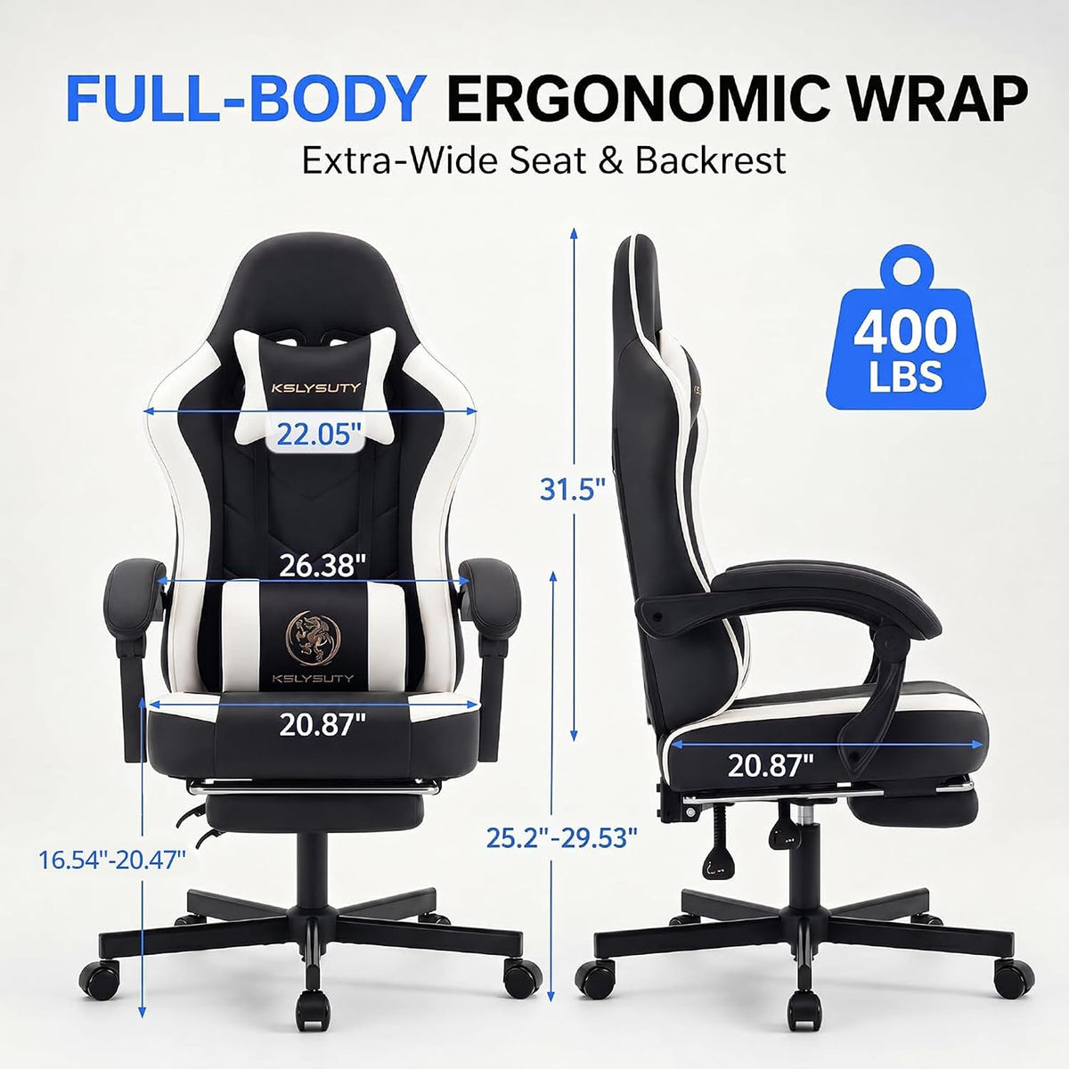 desk computer gaming chair - high back ergonomic shown in use