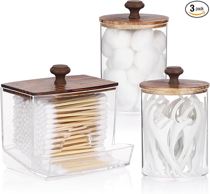 Tbestmax Qtips Holder Bathroom Container, 10oz Big Qtips Dispenser Cotton Ball by Tbestmax