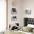 YOHOM No Drilling File Holder Wall Mails Magazines Organizer Adhesive Door Mount - Image 5