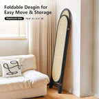 Asnefeli Room Divider 3 Panel, Hand-Woven Rattan Room Divider - Image 4