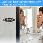 Bathroom Sign Sticker for Business and Home，Self-adhesive Cute Bathroom Decor - Image 6