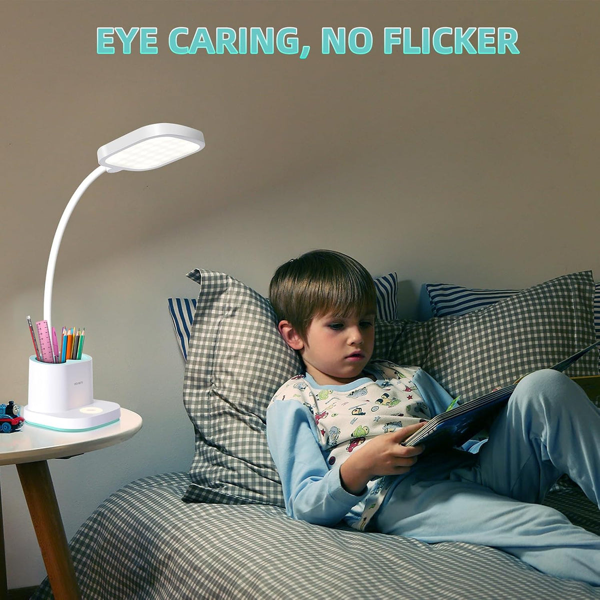 LED Desk Lamp for Dorm Home Office Bedroom, Dimmable Reading Light