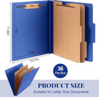 Skyygemm 36 Pcs Classification Folders Letter Size, 2 Divider Pressboard File - Image 2
