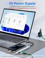 ONFINIO USB C/USB Hub Multiport Adapter, 7 in 1 Aluminum USB 3.0 Hub - Image 4
