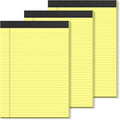Yellow Legal Pads 8.5×11 Paper Tablets, College Ruled Yellow Writing Pads 3 by notepads