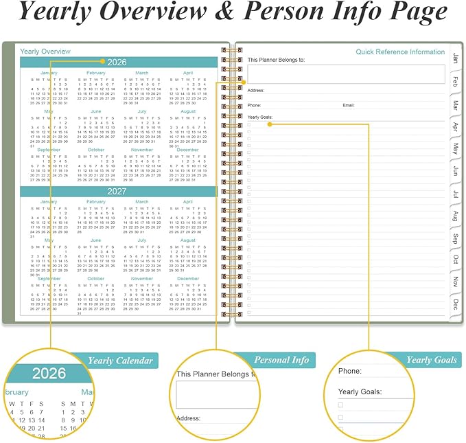 2026 Planner - Weekly Monthly Planner 2026 from January 2026 to December 2026 - Image 5