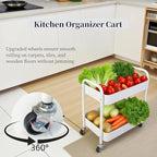 LIWNYRK 2 Tier Metal Rolling Cart - Image 4