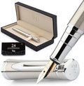 Wordsworth & Black Fountain Pen Set, Broad Nib, Includes 24 Pack Ink Cartridges by WordsworthBlack