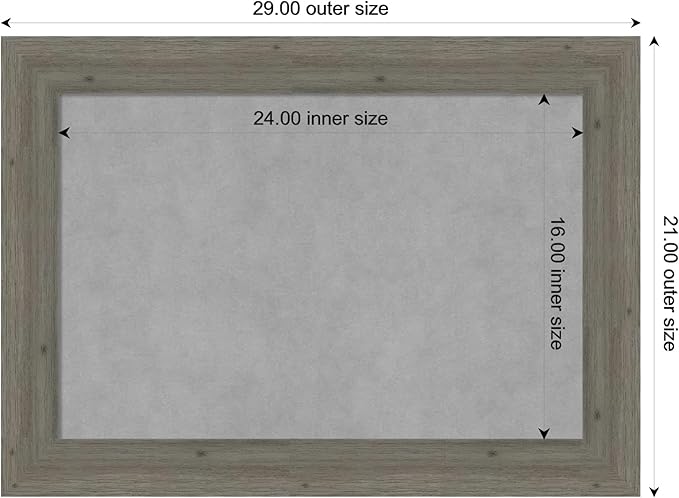 Amanti Art Grey Framed Magnetic Board 21x29 Medium Vision Board - Image 4