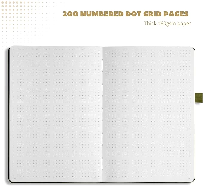 VIVID SCRIBBLES Bullet Dotted Journal – 160gsm No Bleed Thick White Paper – 200 - Image 6