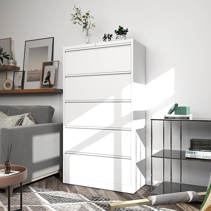 FLIXELIO 5 Drawer Metal Office Storage Filing Cabinet - Image 7