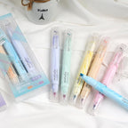 Techjob Aesthetic Highlighters 6 Pack Dual Tips, Double Line Highlighters - Image 7