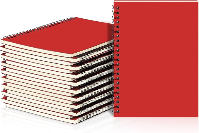 Yahenda 18 Pcs Spiral Notebook Bulk A5 Journal Lined 8.3'' x 5.5'' Writing by Yahenda