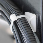 XHF 500 PCS 3/4" White Self Adhesive Cable Zip Tie Mounts Wire Cable Clips - Image 3