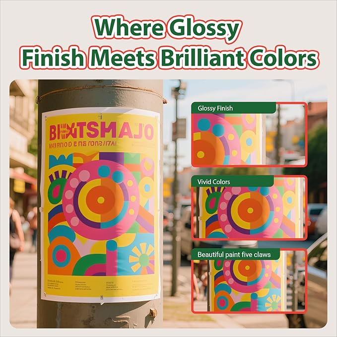 Uinkit Glossy Photo Paper 13x19inches100 Sheets 180Gsm 48lbs Professional - Image 5