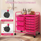 LDAILY 9 Drawer Rolling Storage Cart, Rolling Cart - Image 5