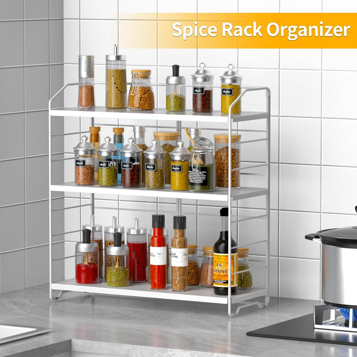 BOIVSHI Bathroom Countertop Organizer, 3-Tier Bathroom Counter Organizer, 8-L...